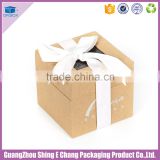 Luxury window gift box packaging with ribbon make of paperboard