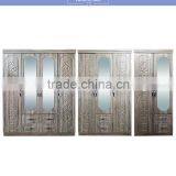 Armoire 4 Doors Middle Double Mirror Fashional Design thumbnail-2