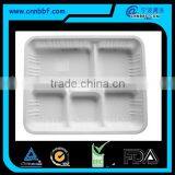 5 Compartment Food Trays Biodegradable Tableware Bioplastic Dishware Quality Choice thumbnail-1