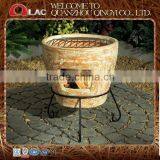 customized size classic grey antique Mexican terracotta chimineas