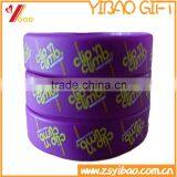 Printed Logo Custom Design Silicone Rubber Wristband, Promotional Gift Silicone Rubber Bracelet thumbnail-1