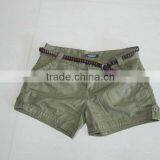 2012 Ladies Fashion Cotton Casual Hot Shorts With Belts