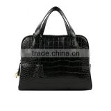 (BF0361) Lady metal lock crocodile leather briefcase