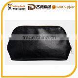 Plain Black Wash Pu Lady Bags for Cosmetic