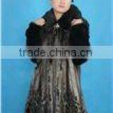 Long Mink Fur Coat With Excessive Color