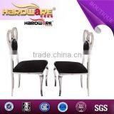 Stainless Steel With Velvet Fabric Heart Shaped Back Wedding Chair Quality Choice thumbnail-5