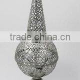 100199SA- Metal Cage Candle Lantern W/tapered Top