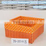 Eco-friendly recycling rectangular plastic cotton baskets wholesale