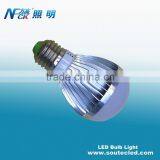 High quality aluminum energy saving power efficiency 3watt warm white led bulb with E12 E14 E26 E27 light base