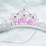 2016 Fashion Metallic Silver Beautiful Princess Plastic Tiara and Crown thumbnail-3