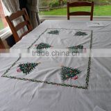 Hand Embroidered Christmas Table Cloth