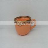 stoneware color glazed soup mugs