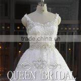 Ball Gown Spaghetti Strap Beaded Wedding Dress For Fat Woman thumbnail-4