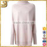 Ladies Beige Cashmere Turtleneck Oversized Jumper Sweater thumbnail-1