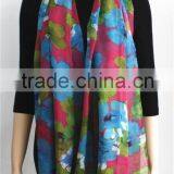 Flower Printed Viscose Big Scarf thumbnail-2