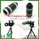 Hot sell 8X Telephoto lens, mini Telescope with Tripod for cell phone