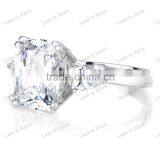Cushion Cut Diamond Engagement S925 Ring thumbnail-2