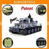 1:72 Simulation German Tiger RC Panzer Tank , 14CH RC With 360-Degree Rotation, LED Light Mini RC Tank