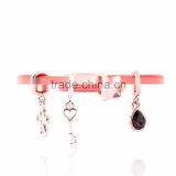 Wholesale 2016 Angel Pendant Bracelet Endless Charms Leather Bracelet Disk on Key Bracelet thumbnail-2