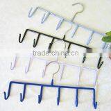 Non Slip PVC Coated 5 Hooks Hanger for Belt, Metal Accessories Organizer thumbnail-1
