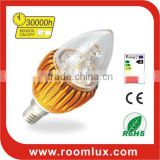 home decoration E27/E14 LED candle bulb & chandelier light 5W Dia45X110mm