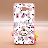 For Samsung A710 Prefume Printing TPU+PC With Metal Ring Slim Phone Case