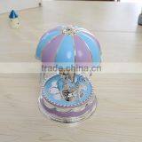Wood Craft Carousel Music Box Lover Christmas Gift Flash Light Music Box thumbnail-4