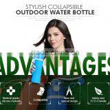 750ml Soft Sport Collapsible Silicone Water Bottles thumbnail-2