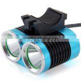 Dark Night K2C Bicycle Accessories Light 2 x XML-T6 LED Aluminum Bike Headlights Taillight Lamp - 2400LM 3 Modes 7000K thumbnail-3