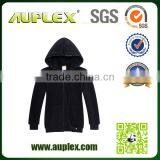 2015 Sublimation 100% Combed Cotton Plain Black Zipper Hoodie for Sale thumbnail-1