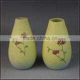 2017 New Hand Painted Mini Yellow Stoneware Vase thumbnail-4