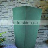 Sand Blast Simple Green Fiberglass Large Square Planter thumbnail-1