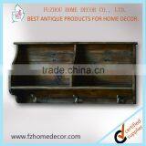 2016 Newest Distressed Wood Wall Shelf With Hooks Wall Mounted Shelf With Drawer thumbnail-2