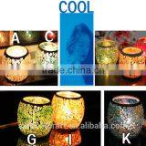 Modern Mini Colourful Glass Mosaic Candle Jar thumbnail-5