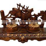 Embossed Brass Metal Ink Well thumbnail-1