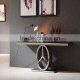 Black Tempered Glass Top Center Coffee Table Design thumbnail-3