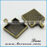 cheap factory price jewelry settings sqaure cabochon setting