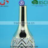 Tall Wave Patterned Electroplating Copper/gold Bowling Shape Ceramic Vase thumbnail-3