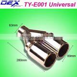 Hign Automotive Part Exhaust System Universal Double Muffler Tip thumbnail-1