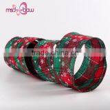 Outdoor 2 Inch Burlap Jute Printed Christmas Celebrate it Ribbon thumbnail-3