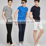 100% Cotton Plain Round Neck Slim Fit Tee Shirt Man T-shirt thumbnail-1