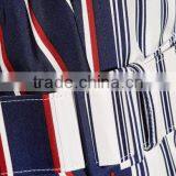 Plus Size Off-the-shoulder Asymmetric Striped Shirt With Long Sleeve thumbnail-6