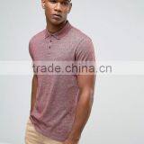 Cheapest Custom Embroidery Chest Logo Short Sleeve Button Placket Red Men's 100% Cotton Marl Jersey 200g Blank Casual Polo Shirt thumbnail-1