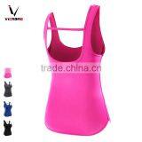 High Quality Solid Color Wholesale Custom Womens Sport Tank Top thumbnail-2