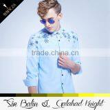 Comfortable Fabric Fashion Print Long Sleeve Custom Printed Hawaiian Zipper Shirt With Thai Silk thumbnail-3