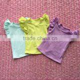 Simple Design Summer Teen Girl Sleeveless T-shirt Solid Color Cotton Baby Tank thumbnail-1