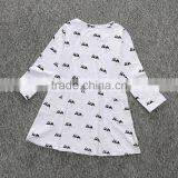 Priting Cartoon Mouse Boutique Girls Plain Cotton Dress thumbnail-3