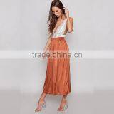 Newest Spring Summer Satin Wide Leg Floaty Pants for Women thumbnail-3