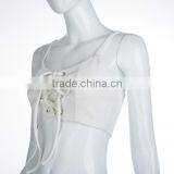 Latest Design Girls Top Polyester Crop Top and Lace Up Sleeveless Nightclub Top thumbnail-3