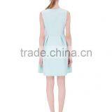 Ladies Zipper-up Sleeveless Slim Fitness Normal Dress Wholesale thumbnail-2